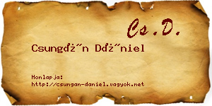 Csungán Dániel névjegykártya